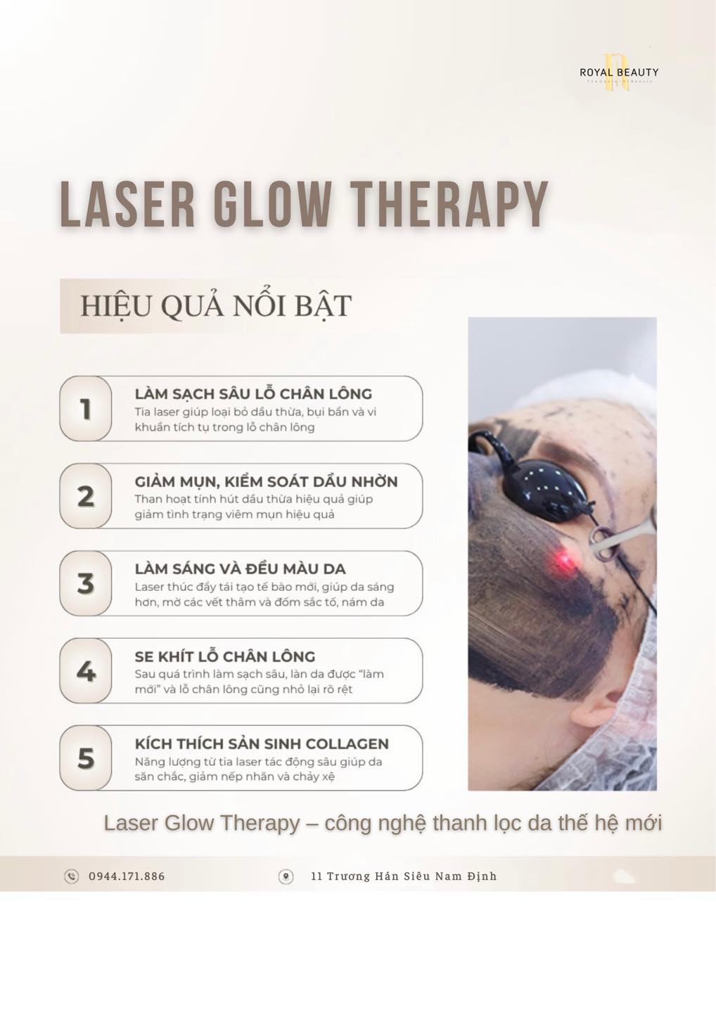Laser Glow Therapy – Công Nghệ Thanh Lọc Giúp Làn Da “Thở” Và Tỏa Sáng Tự Nhiên | Royal Beauty