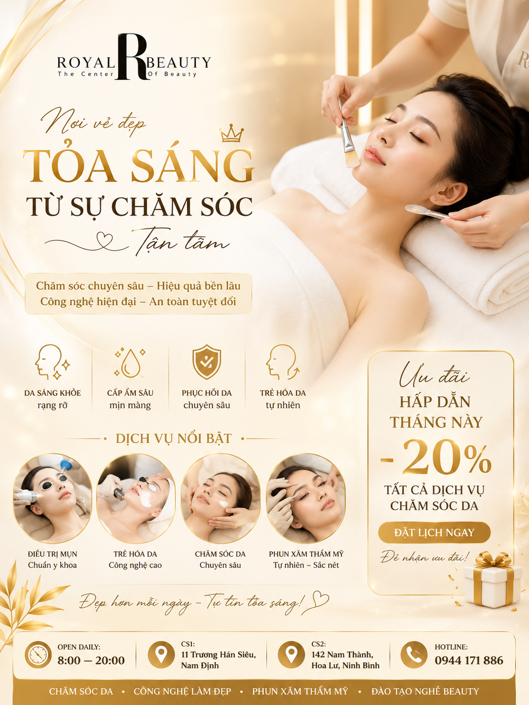 Chăm Sóc Da Laser CO2 Tại Nam Định – Điều Bạn Nhận Được Không Chỉ Là Một Buổi Chăm Sóc