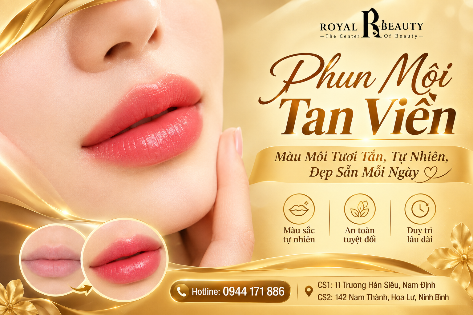 Phun Môi Tan Viền – Màu Môi Tươi Tắn, Tự Nhiên, Đẹp Sẵn Mỗi Ngày