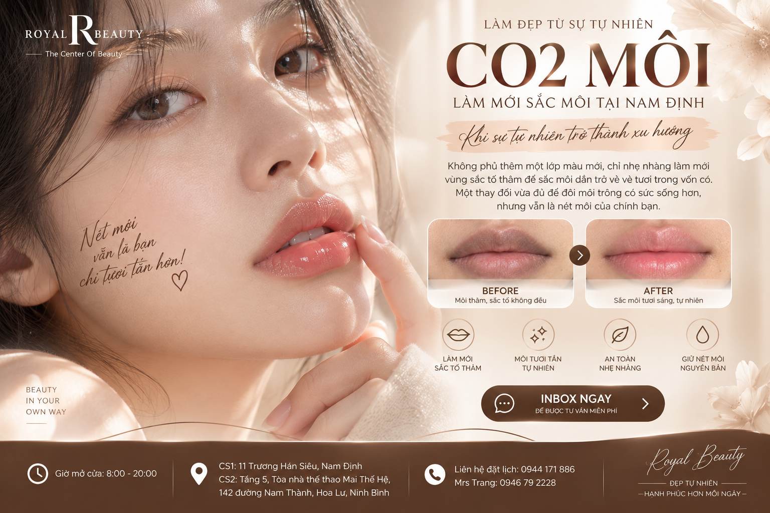 CO2 Môi Tại Nam Định – Làm Mới Sắc Môi Khi Vẻ Đẹp Tự Nhiên Trở Thành Xu Hướng