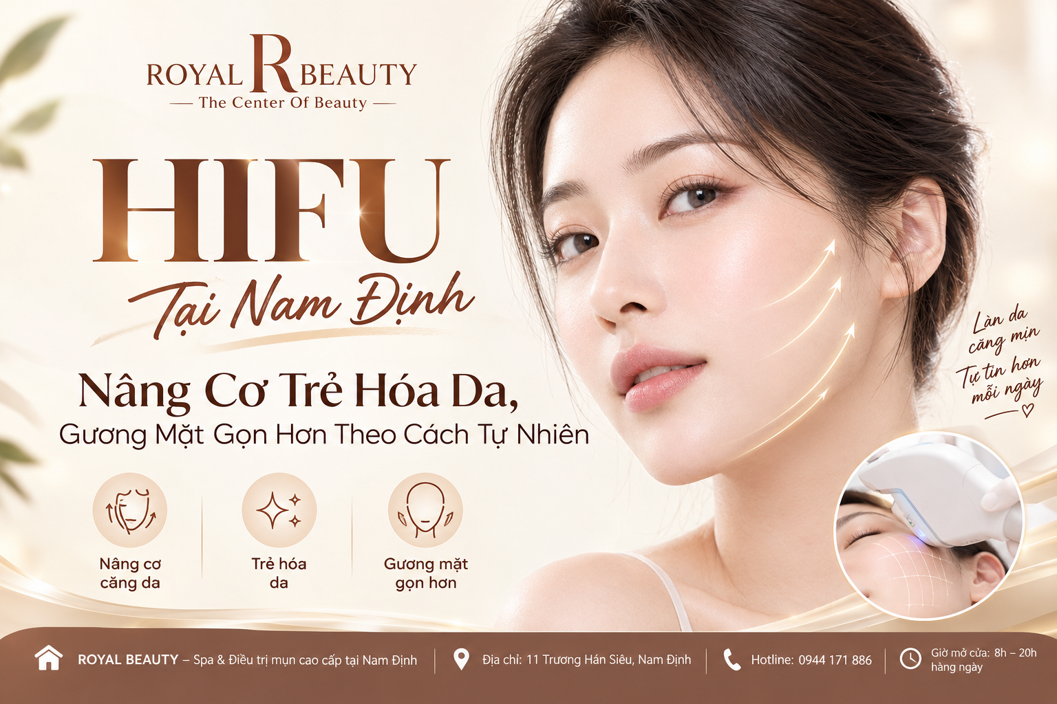 HIFU Tại Nam Định – Nâng Cơ Trẻ Hóa Da, Gương Mặt Gọn Hơn Theo Cách Tự Nhiên