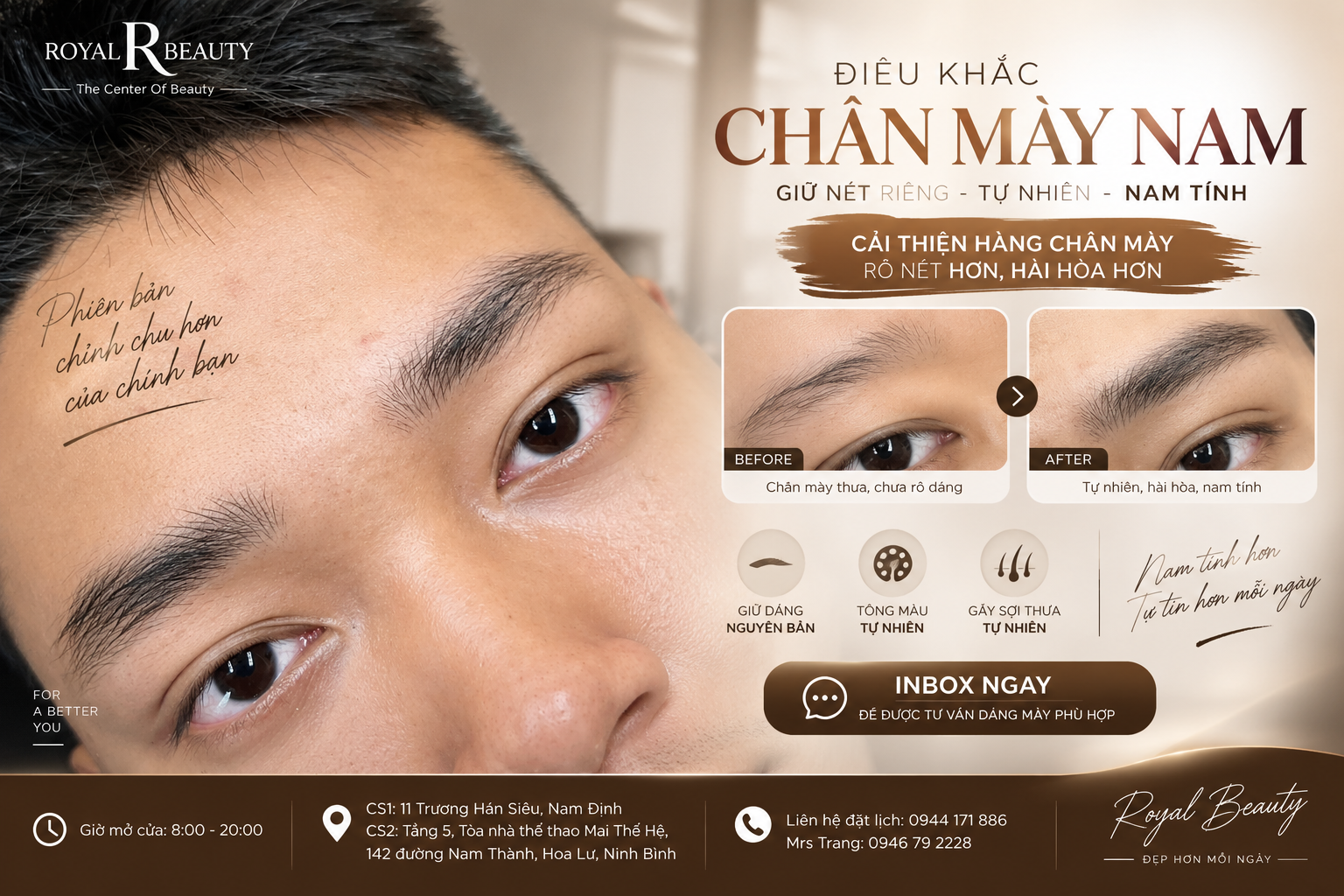 Điêu Khắc Chân Mày Nam Tại Nam Định – 3 Điều Phái Mạnh Nên Biết Trước Khi Làm Mày