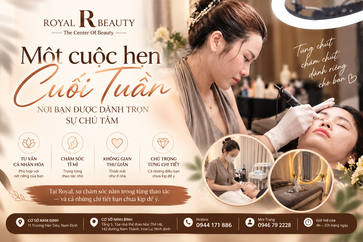 Một Cuộc Hẹn Cuối Tuần Tại Royal Beauty – Khi Bạn Được Dành Trọn Sự Chú Tâm