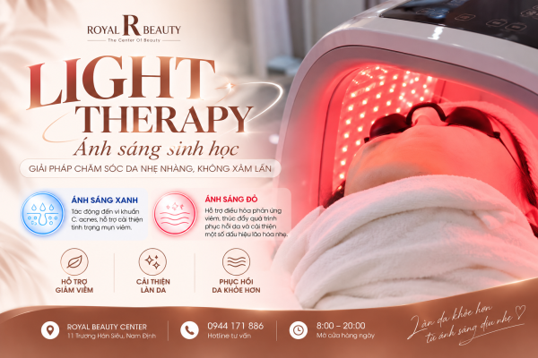 Ánh sáng sinh học LED Light Therapy trong chăm sóc da tại Royal Beauty